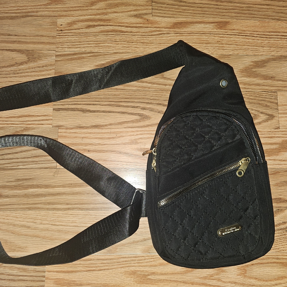 Black Quilted Crossbody Bag